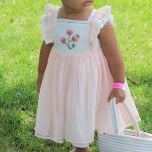 New Hydrangea Dress 18m Smocked Chiffon Flutter